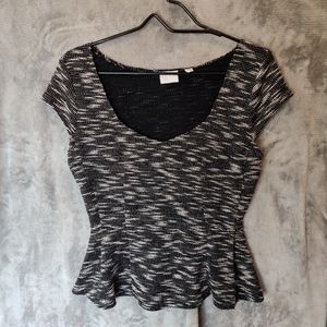 Sz S Anthropologie 9-H15 STCL Peplum Top
